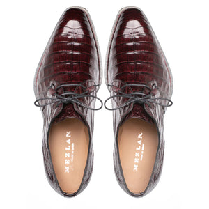 Mezlan Cratos Crocodile Derby Burgundy (50070-F)