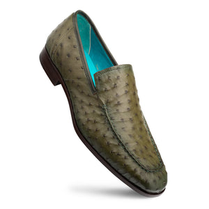 Mezlan Menor Ostrich Slip-On: Luxury Cognac Loafers