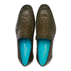 Mezlan Menor Ostrich Slip-On: Luxury Cognac Loafers
