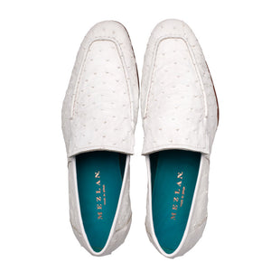 Mezlan Menor Ostrich Slip-On: Luxury Cognac Loafers