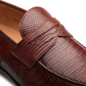 Mezlan Mayor Lizard Penny Loafer