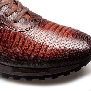 Mezlan Lizard & Calf Leather Dress Sneaker