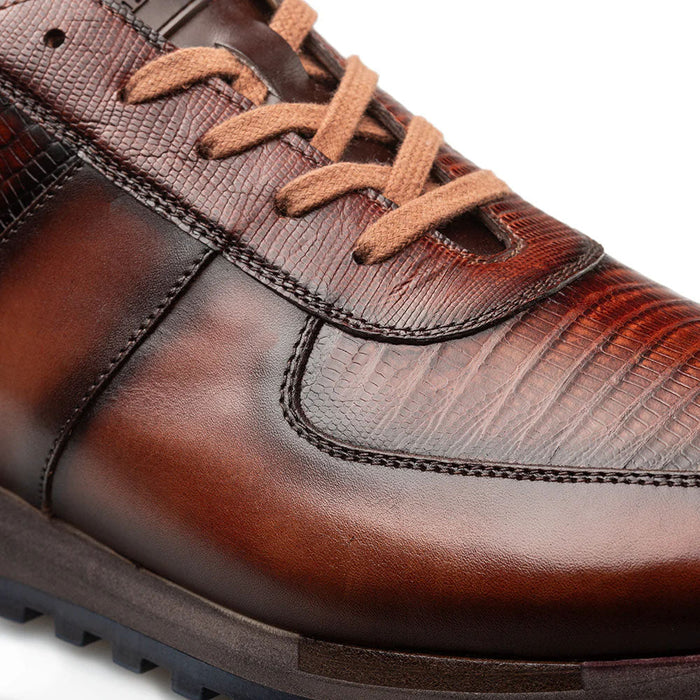 Mezlan Greenwich Calf/Lizard Sneaker - Tan