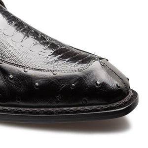 Mezlan Ostrich Split Toe Derby | Luxury Leather Dress Shoe