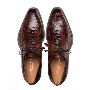 Mezlan Ostrich Split Toe Derby | Luxury Leather Dress Shoe
