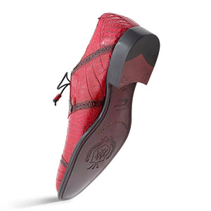 Mezlan Alligator Cap Toe Lace-Up Shoe