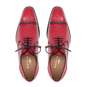 Mezlan Alligator Cap Toe Lace-Up Shoe