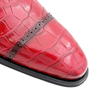 Mezlan Alligator Cap Toe Lace-Up Shoe