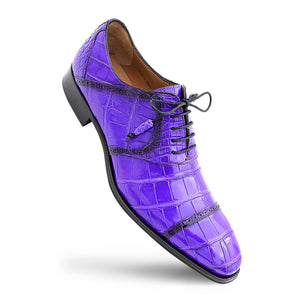 Mezlan Alligator Cap Toe Lace-Up Shoe