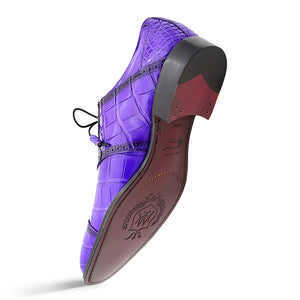 Mezlan Alligator Cap Toe Lace-Up Shoe