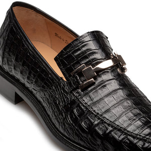 Mezlan Rhodas Croc Ornament Slip-On - Luxury Leather Loafer