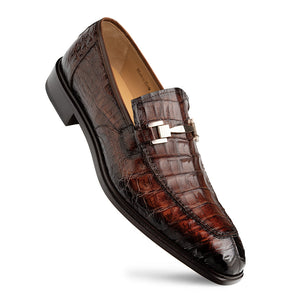 Mezlan Rhodas Croc Ornament Slip-On - Luxury Leather Loafer