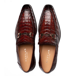 Mezlan Rhodas Croc Ornament Slip-On - Luxury Leather Loafer