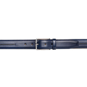 Mezlan Center-Piped Calfskin Belt