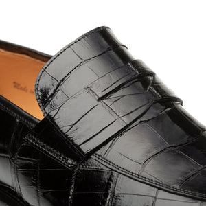 Mezlan Piccolo Alligator Penny Loafer - Luxury Menswear