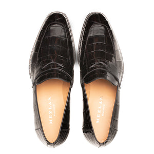 Mezlan Piccolo Alligator Penny Loafer - Luxury Menswear