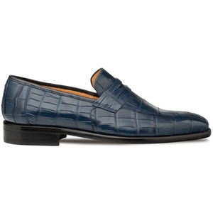 Mezlan Piccolo Alligator Penny Loafer Blue (4954-J)