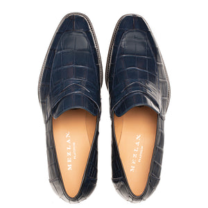 Mezlan Piccolo Alligator Penny Loafer - Luxury Menswear