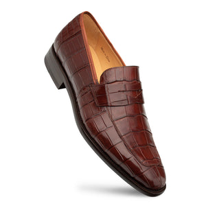 Mezlan Piccolo Alligator Penny Loafer - Luxury Menswear