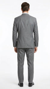 Men’s Designer Grey Prom Tuxedo Suit, Formal Wedding Groom Dress Suit