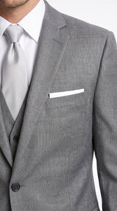 Men’s Designer Grey Prom Tuxedo Suit, Formal Wedding Groom Dress Suit