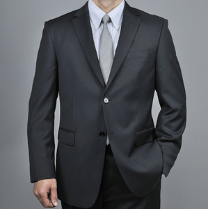 Mantoni Black or Gray 2-Button Slim or Modern Fit Suit