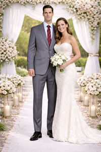 Mantoni Gray Two-button Super Wool Suit