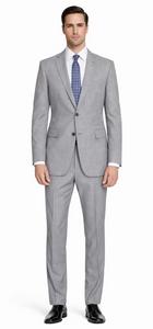 Mantoni Lt. Gray Two-button Wool Suit in Modern or Slim-Fit