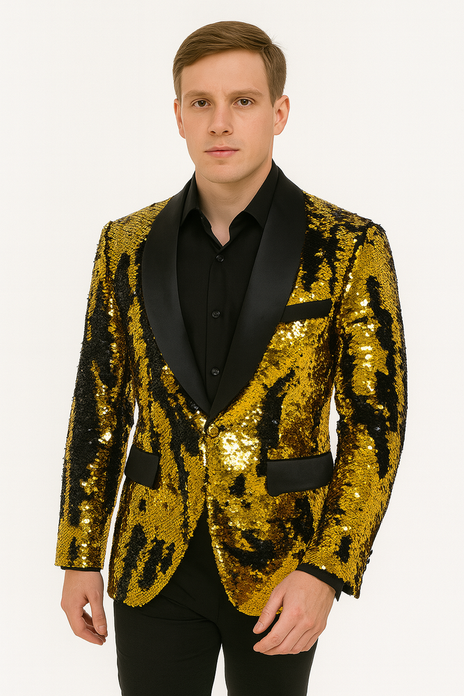 Mardi Gras Blazer Color Gold and Black
