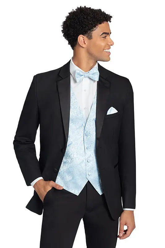 "Metro Notch" Black Tuxedo Jacket (Separates)