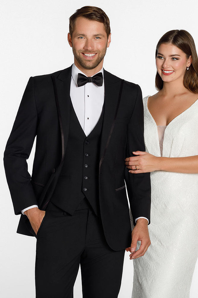 "Colin" Black Peak Tuxedo Jacket (Separates)