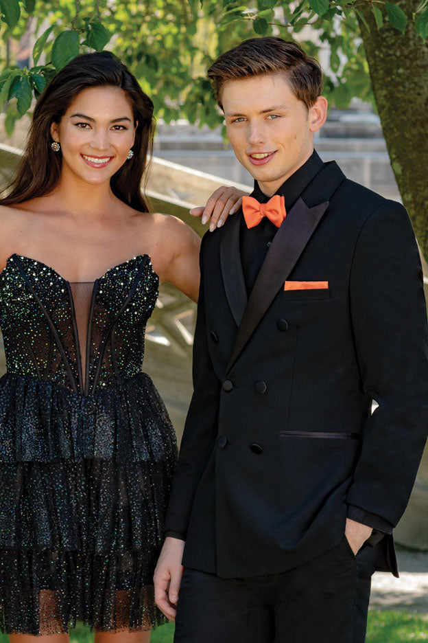 "Winston" Black Peak DB Tuxedo Jacket (Separates)