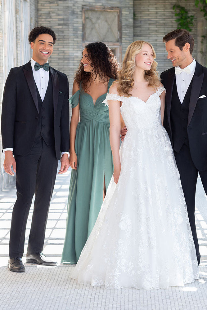 "Metro Peak" Black Tuxedo Jacket (Separates)