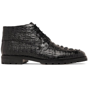 Marco Di Milano Martinelli Caiman Crocodile Chukka Boots Black