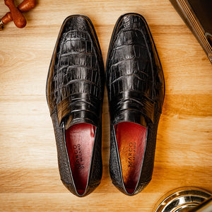 Marco_Di_Milano Matteo Black Leather Luxury Shoe