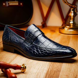 Marco Di Milano Matteo Navy Leather Loafers