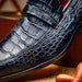 Marco Di Milano Matteo Navy Leather Loafers