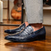 Marco Di Milano Matteo Navy Leather Loafers