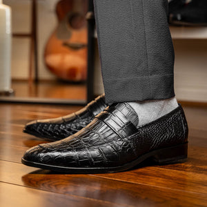 Marco_Di_Milano Matteo Black Leather Luxury Shoe