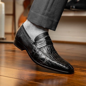 Marco_Di_Milano Matteo Black Leather Luxury Shoe