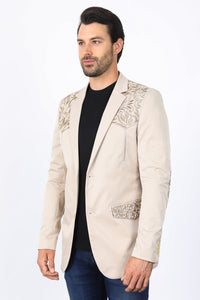 Men’s Embroidery Blazer – Fashion Designer Dress Jacket for Formal and Party Wear