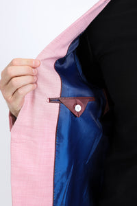 Men’s Pink Sport Coat – Modern Fit Stretch Blazer for Evening Wear