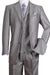 Men's 3-Btn Silver Grey Sharkskin Church Vested Suit by Fortino Landi - USA Men's Outlet