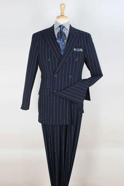 Men's Apollo King- 1920s Pinstripe Suit- Double-Breasted, Wide & Bold - USA Men's Outlet