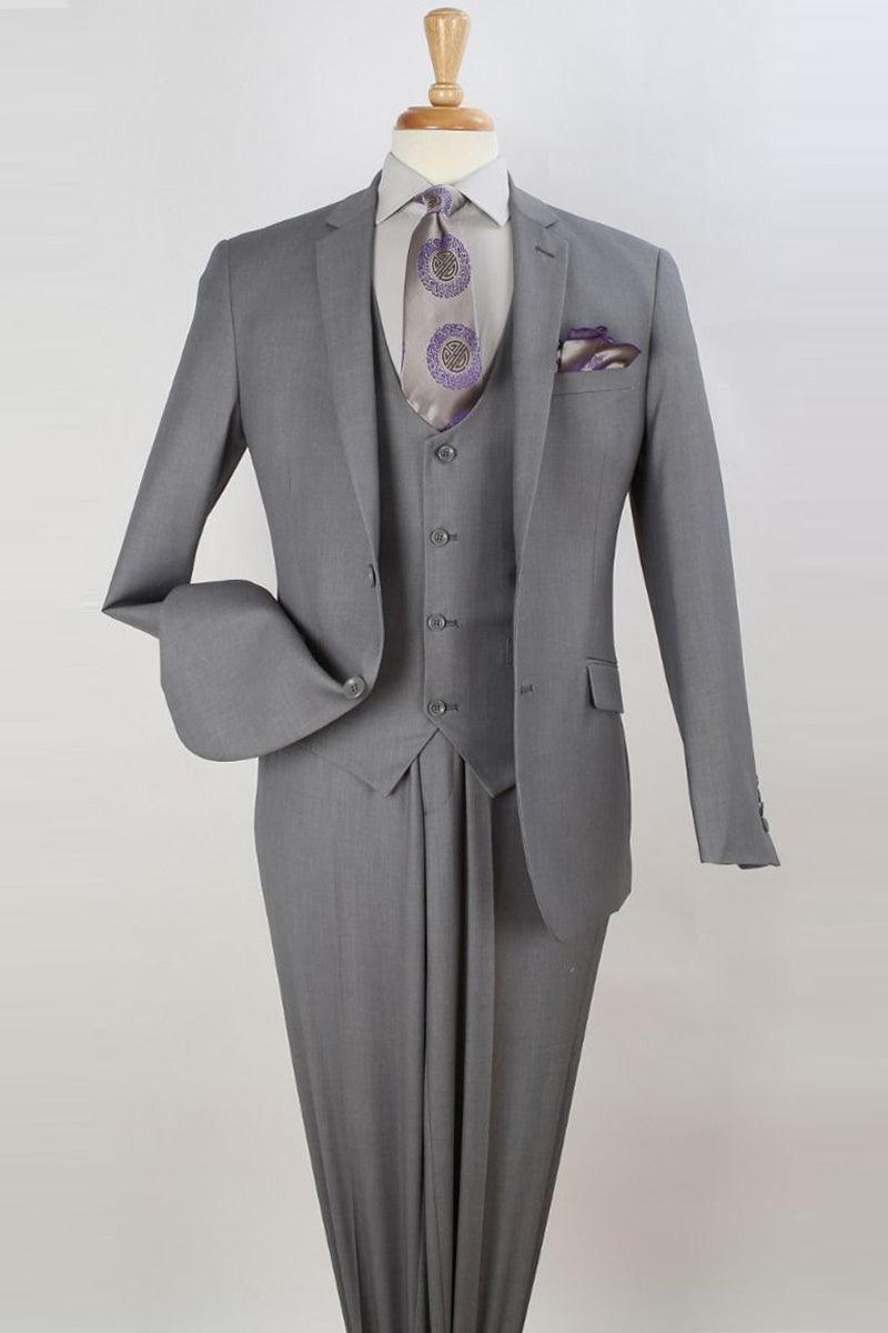 Apollo King Navy Linen Summer Suit - Classic Two Button Fit