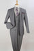 Men's Apollo King Classic 2Btn V-Neck Slim Suit in Light Grey - USA Men's Outlet