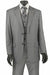 Men's Apollo King Classic Fit Gray Vest Pant Suit - USA Men's Outlet