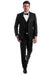 Men's Azzuro Peak Tuxedo with Satin Trim in Black - USA Men's Outlet