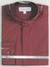 Men's Banded Collar French Dress Shirt in Burgundy by Daniel Ellissa - USA Men's Outlet