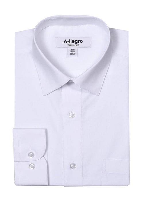 Men's Basic Cotton Dress Shirt | Regular Fit | Daniel Ellissa | White - USA Men's Outlet